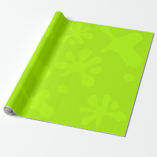 Funny neon green slime verfsplash speelse kinderen cadeaupapier