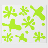 Funny neon green slime verfsplash speelse plezier cadeaupapier (Vlak)