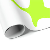 Funny neon green slime verfsplash speelse plezier cadeaupapier (Rol Hoek)