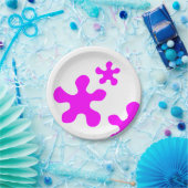Funny neon Magenta slime schilder spatroon schatti Papieren Bordje (Feest)