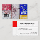 Funny Neoplasticisme art style klantgericht Visitekaartje (Voorkant / Achterkant)