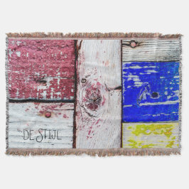 Funny Neoplasticisme, houten kunststijl aanpasbaar Deken