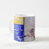 Funny Neoplasticisme, houten kunststijl aanpasbaar Koffiemok (Voorkant links)