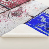 Funny Neoplasticisme, houten kunststijl aanpasbaar Sherpa Deken (3/4)