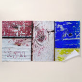 Funny Neoplasticisme, houten kunststijl aanpasbaar Strandlaken (Voorkant)