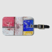 Funny Neoplasticisme, houten kunststijl Bagagelabel (Voorkant (horizontaal))