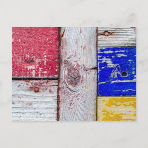 Funny Neoplasticisme, houten kunststijl Briefkaart