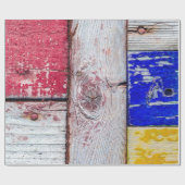 Funny Neoplasticisme, houten kunststijl Cadeaupapier (Vlak)