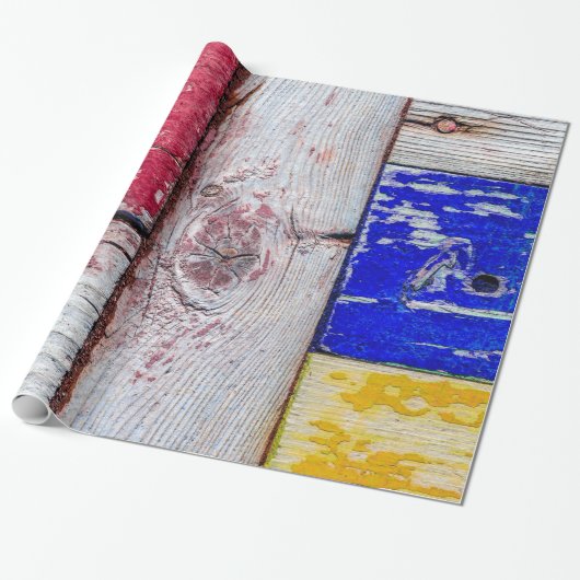 Funny Neoplasticisme, houten kunststijl Cadeaupapier (Uitgerold)