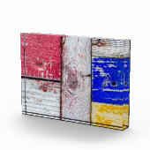 Funny Neoplasticisme, houten kunststijl Fotoblokken (Rechts)
