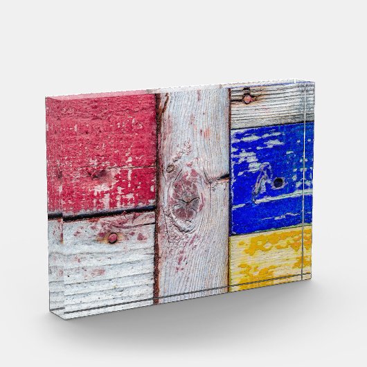 Funny Neoplasticisme, houten kunststijl Fotoblokken (Links)
