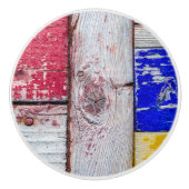 Funny Neoplasticisme, houten kunststijl Keramische Knop (Voorkant)