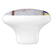 Funny Neoplasticisme, houten kunststijl Keramische Knop (Zijkant)