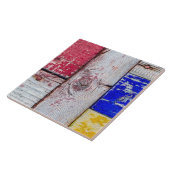 Funny Neoplasticisme, houten kunststijl Tegeltje (Zijkant)