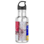 Funny Neoplasticisme, houten kunststijl Waterfles (Voorkant)