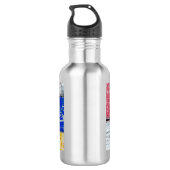 Funny Neoplasticisme, houten kunststijl Waterfles (Achterkant)