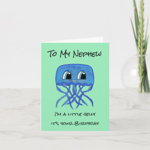 Funny Nephew Birthday Card - Jellyfish Kaart