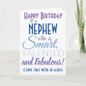 Funny Nephew Birthday Kaart (Voorkant)