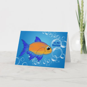 Funny Nephew Blue Birthday Card Kaart