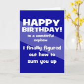 funny nephew happy birthday wish kaart (Gele Bloem)