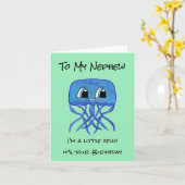 Funny Nephew Verjaardag Kaart - Kwallen (Gele Bloem)