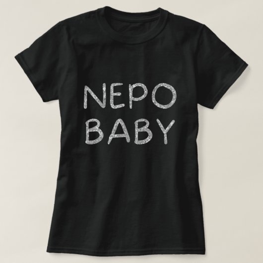Funny Nepo Baby Glitter T-shirt (Design voorkant)