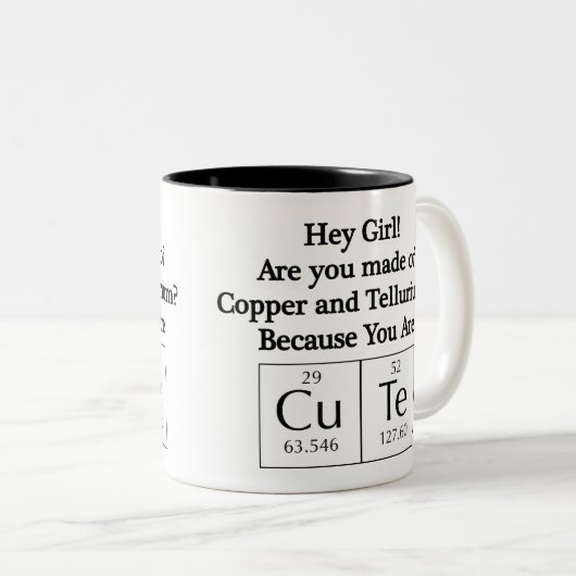 Funny Nerd Chat Up Line Tweekleurige Koffiemok (Voorkant rechts)