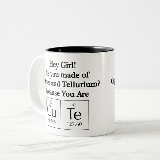 Funny Nerd Chat Up Line Tweekleurige Koffiemok (Voorkant links)