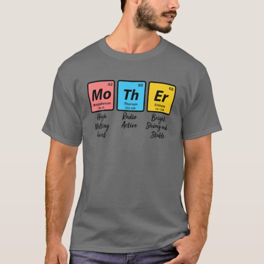 Funny Nerd Chemistry Mam Gift Moederdag T-shirt (Voorkant)