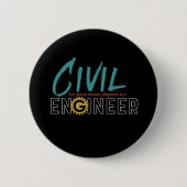 Funny Nerd Engineer Civil Engineering student Ronde Button 5,7 Cm (Voorkant)