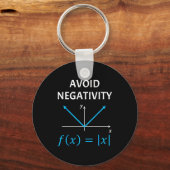 Funny Nerdy Avoid Negativity Algebra Math Pun Math Sleutelhanger (Voorkant)