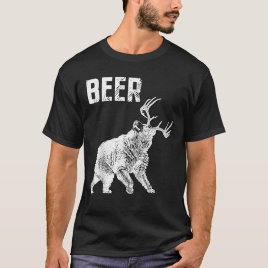 Funny Nerdy Beer Beer Deer Hunter Drinker Pun Dads T-shirt (Voorkant)