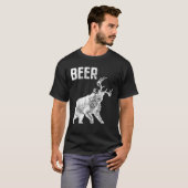Funny Nerdy Beer Beer Deer Hunter Drinker Pun Dads T-shirt (Voorkant volledig)