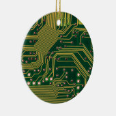 Funny Nerdy Computer Motherboard Keramisch Ornament (Rechts)