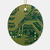 Funny Nerdy Computer Motherboard Keramisch Ornament (Links)
