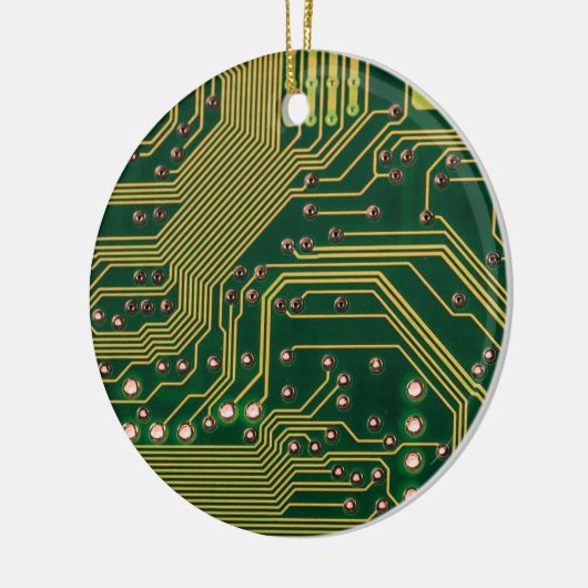 Funny Nerdy Computer Motherboard Keramisch Ornament (Links)