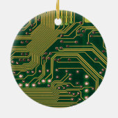 Funny Nerdy Computer Motherboard Keramisch Ornament (Achterkant)