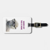 Funny Nerdy Hipster-aap met bril uit Bagagelabel (Voorkant horizontaal)