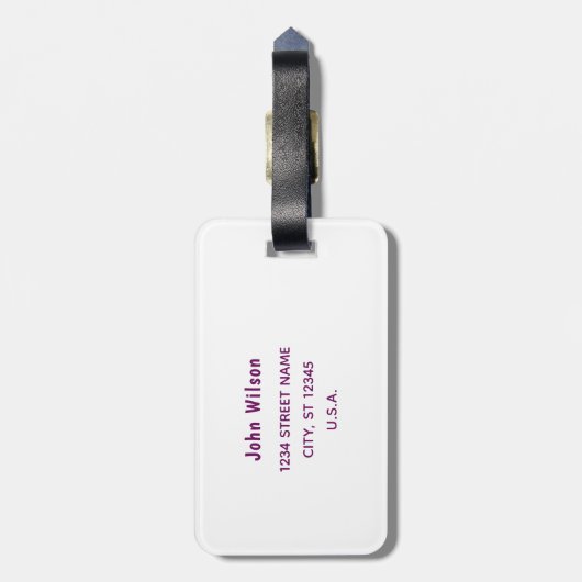 Funny Nerdy Hipster Cat met bril Hands off Bagagelabel (Achterkant verticaal)