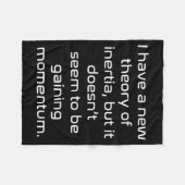 Funny Nerdy New Theory Of Inertia Not Gaining Mome Fleece Deken (Voorkant (Horizontaal))