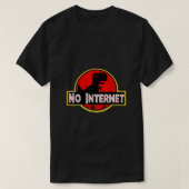 Funny Nerdy No Internet Dinosaur Computer Science T-shirt (Design voorkant)