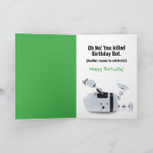 Funny Nerdy Robot berekent de ouderdomsdagskaart Kaart (Binnen)