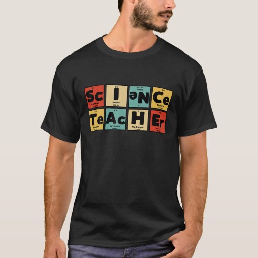 Funny Nerdy Science Teacher Periodic Table Element T-shirt (Voorkant)