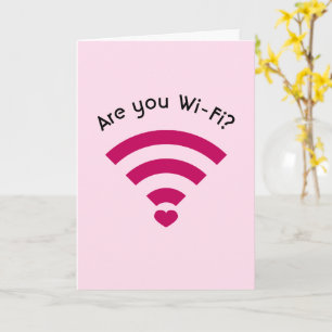 Funny Nerdy Wi-Fi Valentijnse  Kaart