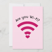 Funny Nerdy Wi-Fi Valentijnse Kaart Flat (Voorkant)