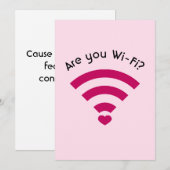 Funny Nerdy Wi-Fi Valentijnse Kaart Flat (Voorkant / Achterkant)