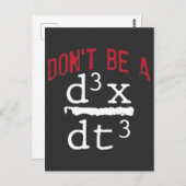 Funny Nerdy Wiskunde Physics Joke Geek wiskunde Briefkaart (Voorkant / Achterkant)