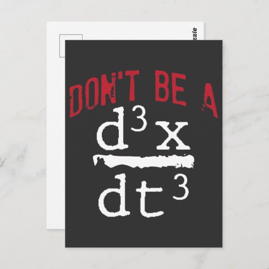 Funny Nerdy Wiskunde Physics Joke Geek wiskunde Briefkaart (Voorkant / Achterkant)