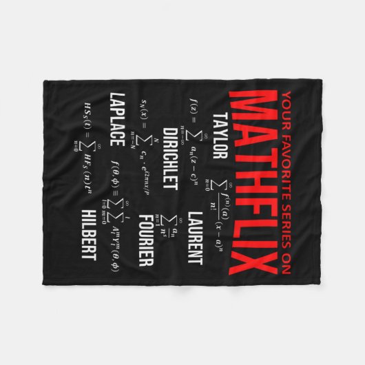 Funny Nerdy Your Favorite Series On Mathflix Math  Fleece Deken (Voorkant (Horizontaal))