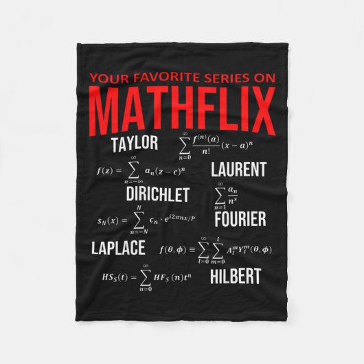 Funny Nerdy Your Favorite Series On Mathflix Math  Fleece Deken (Voorkant)